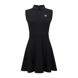 [어뉴골프] 여성 WOMEN EMBOSS JACQUARD ONE-PIECE_BK