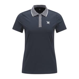 [어뉴골프] 여성 WOMEN KNIT COLLAR SHORT T-SHIRT_DG