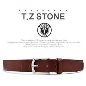 티지스톤-TZ1D123DB 이태리카프통가죽 다크브라운벨트