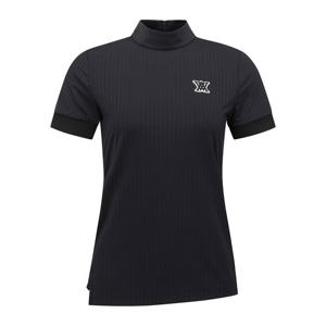 [어뉴골프] 여성 WOMEN HIGH NECK ZIPPER POINT SHOT T-SHIRT_BK
