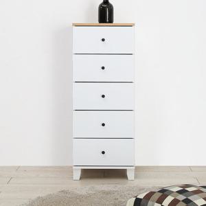 [로쏘가구](착불) 미오사 화이트 5단 서랍장 500