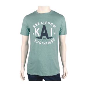 [카이아크만] 2도 레터링 프린트 티셔츠(KPBTS590M0_GR)