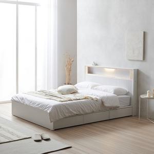 마르체 몰리 LED 원목 수납침대 Q (본넬매트포함) BVD009C (착불)