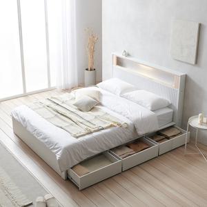 마르체 몰리 LED 원목 수납침대 Q K 겸용 (매트제외) BVD006C (착불)