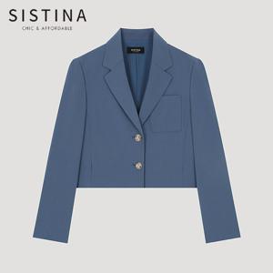 [SISTINA] 인기 투버튼 크롭 셋업 자켓_AWSJKO21040_DL