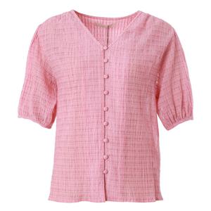 [에이비에프지]체크패턴포인트 V넥반팔블라우스 APY3HB31H