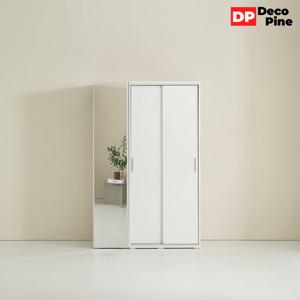 데코파인 필미 슬라이딩 옷장 1200 C세트 전신거울 학생 1인