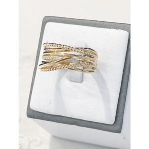 미니골드 14K 아델라 더블 라인 볼륨반지 (옐로우골드) RONM4043