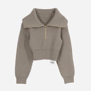 자크뮈스 더블카라 니트 여성 집업 BEIGE 213KN501 2200 150