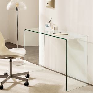 [채우리] 샌디 투명 강화 유리 책상 테이블 1000