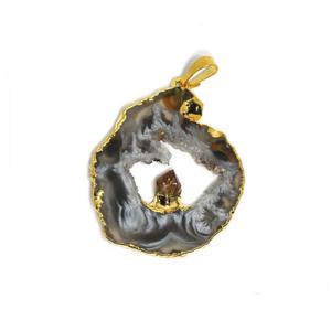 아게이트 토르마린 실버펜던트