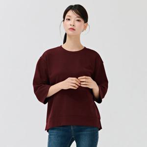 [체이스컬트][본사]여성 자수 포인트 7부 티셔츠-DERG5161B0R