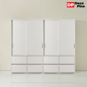 데코파인 디나 슬라이딩 옷장 2400 U세트 서랍형 안방 작은방
