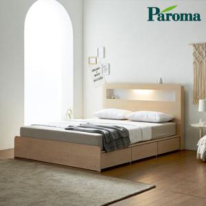 파로마 베이 브론 LED 3서랍수납형 SS 침대프레임 ODM0055