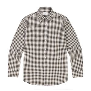 [페라로밀라노] (정가169000) 중체크 핀 포인트 셔츠 브라운 (A0C840257)