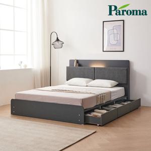 파로마 베이 라토 LED 3서랍수납형 독립스프링 Q 침대 ODM0093