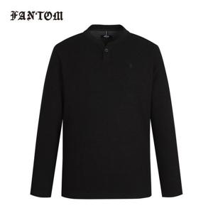 [팬텀] 남성 로고 헨리넥 긴팔티셔츠