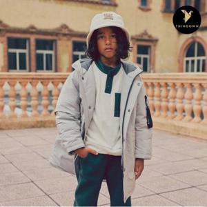 [헤지스 키즈]헤지스키즈 로얄클럽 남아 후드 씬다운(구스다운) HSW81JN35P_GY