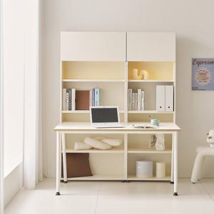 나무뜰 에듀S 공부방 LED 학생 책장 책상 6단 1400세트 DWF073C (착불)