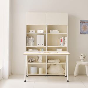 나무뜰 에듀S 공부방 학생 책장 책상 6단 1200 세트 DWF069C (착불)