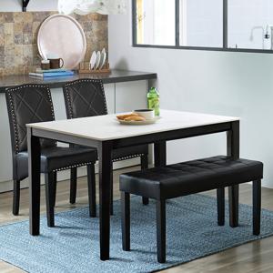 베스트리빙 루마니아 코코 12T 포세린 통세라믹 4인(1200) 식탁세트/벤치형