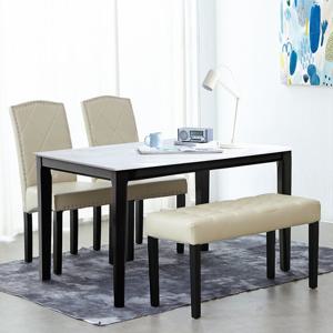 베스트리빙 루마니아 코코 12T 포세린 통세라믹 4인(1400) 식탁세트/벤치형