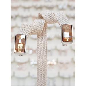 볼라레 세이브존01 시크한 모노톤 꼬냑화이트 원터치 귀걸이 LE830