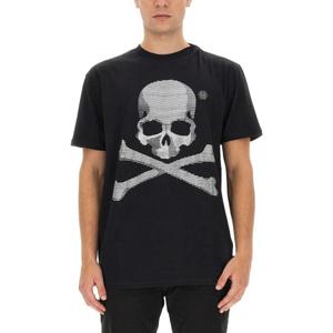 필립플레인 남성 블랙 반팔 티셔츠 MTK6188_PJY002N02