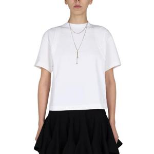 알렉산더맥퀸 여성 화이트 반팔 티셔츠 694676_QLAA69000