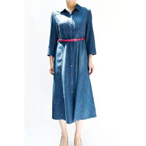 [비꼴리끄(여성)]데님 핀턱 원피스 B242DO2150