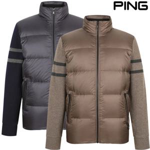 [양말증정]PBS 남성 니트 소매 구스 다운 점퍼 111D4JP304