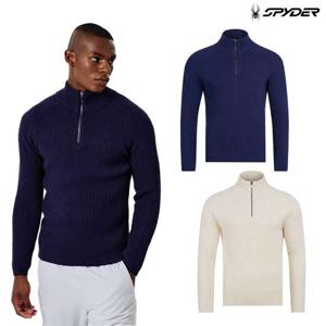 [스파이더] 남성 울 블렌딩 하프집업 맨투맨 티셔츠 SPJWCNRL206M