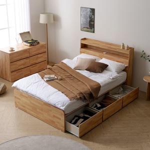 마르체 리움 통서랍 더블 수납침대+독립40T 매트리스 BKC797C (착불)