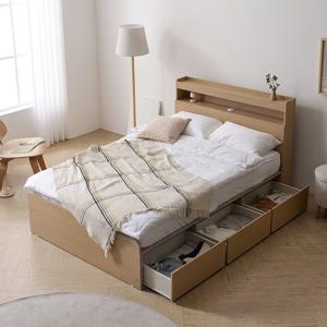 마르체 리움 통서랍 더블 수납침대+본넬매트리스 BKC795C (착불)