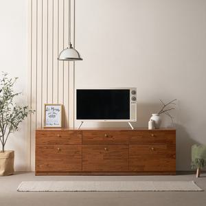 나무뜰 진저 원목 1800 와이드 높은 거실장 FMF204C (착불)