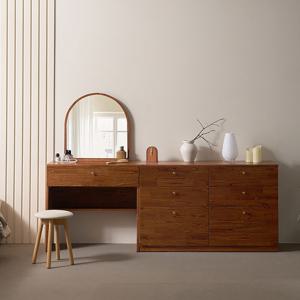 나무뜰 진저 원목 아치형 콘솔 수납화장대+1200 서랍장 FMF194C (착불)