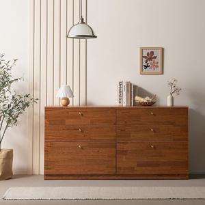 나무뜰 진저 원목 6단 와이드 서랍장 1500 FMF199C (착불)