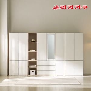 라자가구 클라브 투도어형 선반틈새 수납 2문 비스포크 옷장 400