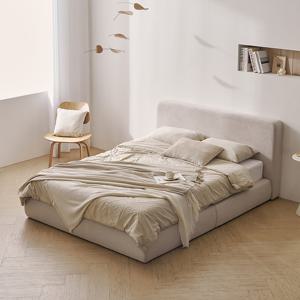 나무뜰 알레 패브릭 침대+9존 유로탑 포켓 매트리스 K CNS526C (착불)