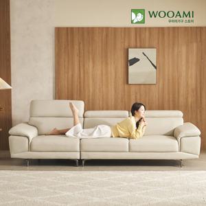 [리뷰이벤트]우아미가구 디나 4인 무빙헤드 실리콘 가죽 소파 2color