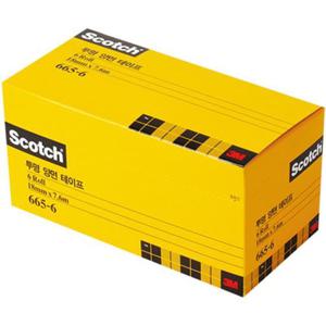 665R-6 스카치 투명 양면 테이프 리필 오피스팩 18mm