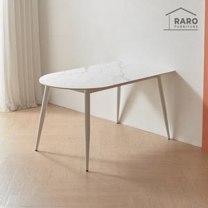 라로퍼니처 에버 1350 반타원 포세린 통 세라믹 4인 식탁 테이블