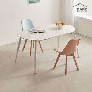 라로퍼니처 에버 1500 유광 타원 포세린 세라믹 식탁 세트 (식탁+의자2)