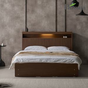 파로마 루시아 LED 템바보드 서랍형 퀸사이즈 수납 침대 Q