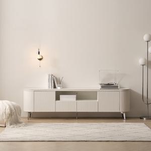 나무뜰 템스 라운드 템바보드 세라믹 서랍 거실장 2000 CNG901C (착불)