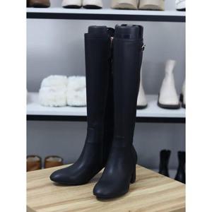 바이로쏘 세이브존06 소가죽 청키힐 집업 롱부츠 6cm (BY)24S12218DF3