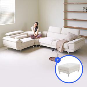 웰퍼니쳐 몬스터 플러스 아쿠아텍스 패브릭 코너형 소파+스툴증정