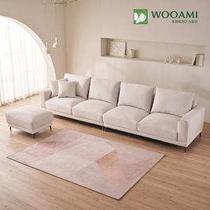 [리뷰이벤트]우아미가구 보겐 6인용 갤럭시 패브릭 소파+스툴