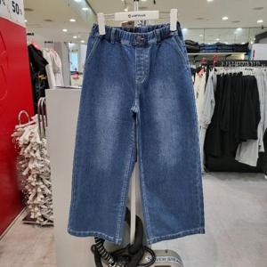 에어워크주니어 sh06 진청 이중지 기모 와이드핏 데님팬츠 M248G3182A
