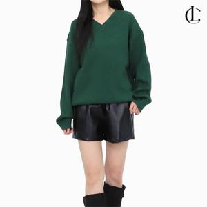 엘케이트 여자 니트티 긴팔티 베이직 브이넥 루즈핏 니트 LCR093